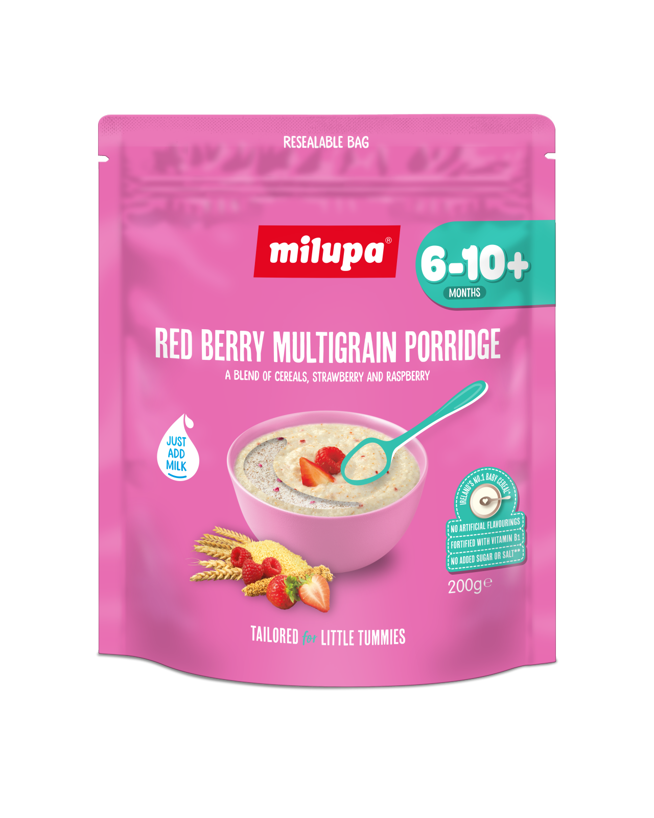 Red berry multigrain porridge